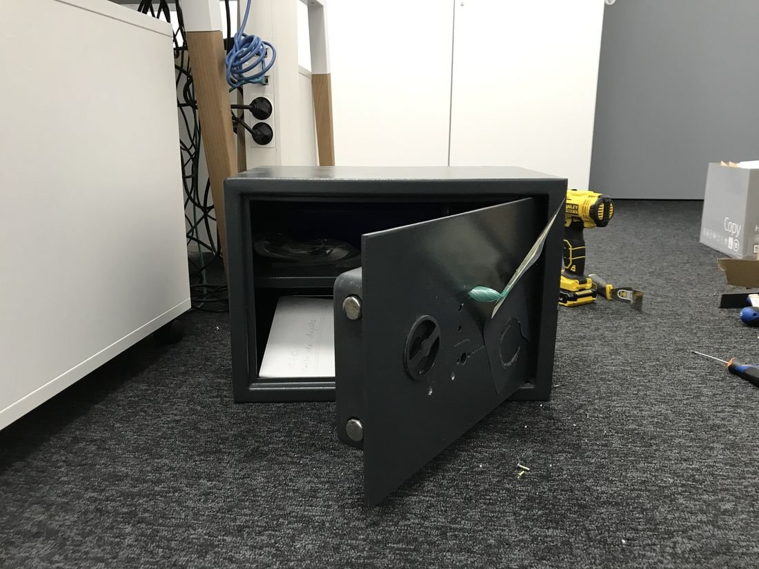 Opening of a small safe